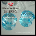 loose round cubic zirconia aquamarine gemstone beads